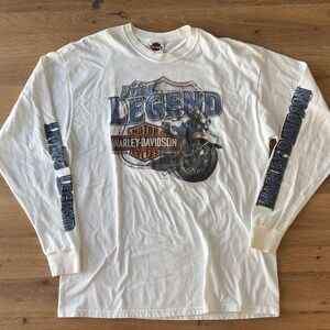 Harley-Davidson Cream Long Sleeve Men's Tee